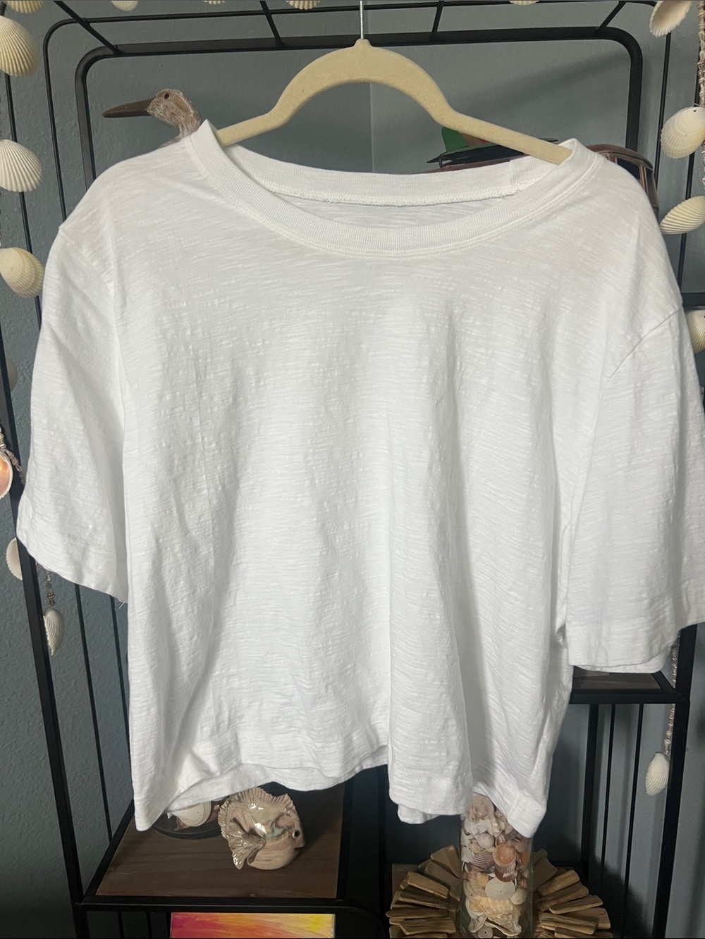 Like New! Maeve White Short-Sleeve Crewneck Tee size XL